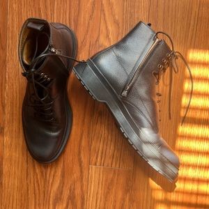 Hugo boss combat zip up combat boots size 8